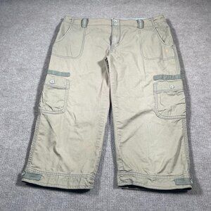 Y2K Levis Cargo Capri Pants Womens Size 12 Green